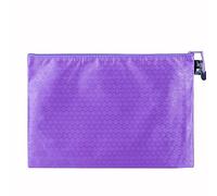 Pack of 2 Document Bags, Waterproof Zip Document Bag, File Bag, Briefcase, Storage Bag for Documents, Receipt, Paper, Office, School Trip, Cosmetics, Purple, B5, 28 x 20 cm