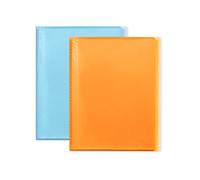 Pack of 2 Document Protectors A4 80 Sheets / 40 Pockets Polypropylene Cover Assorted Colours