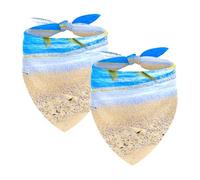 Pack of 2 Dog Bandanas Beach Welcome Palm Tree Pet Scarf Kerchiefs Cats Dogs Bibs Bandana