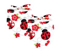 Pack of 2 Dog Bandanas Cute Flowers and Ladybug Ladybird Pattern Pet Scarf Kerchiefs Cats Dogs Bibs Bandana