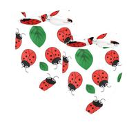 Pack of 2 Dog Bandanas Ladybug and Leaf Pattern Pet Scarf Kerchiefs Cats Dogs Bibs Bandana