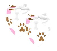 Pack of 2 Dog Bandanas Paws and Bones Pattern Pet Scarf Kerchiefs Cats Dogs Bibs Bandana