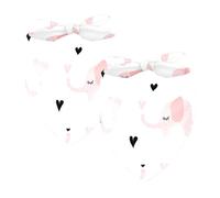 Pack of 2 Dog Bandanas Pink Elephant Pattern Pet Scarf Kerchiefs Cats Dogs Bibs Bandana