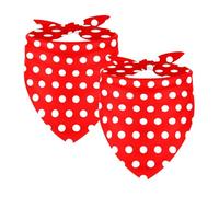 Pack of 2 Dog Bandanas Polka Dots Pattern Pet Scarf Kerchiefs Cats Dogs Bibs Bandana