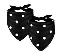 Pack of 2 Dog Bandanas Polka Dots Pattern Pet Scarf Kerchiefs Cats Dogs Bibs Bandana