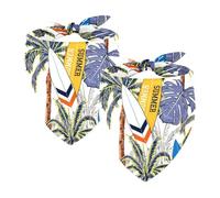 Pack of 2 Dog Bandanas Surfing Board Tree Pattern Pet Scarf Kerchiefs Cats Dogs Bibs Bandana
