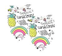 Pack of 2 Dog Bandanas Unicorn Cactus Rainbow Pattern Pet Scarf Kerchiefs Cats Dogs Bibs Bandana