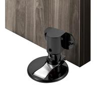 Pack of 2 Door Stops, Invisible Door Stop, Magnetic Floor, Adjustable Turstopper with Adhesive Tape and Screws, Stainless Steel, Self-Adhesive Turstopper (Dark)
