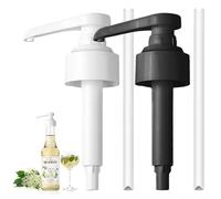 Pack of 2 Dosing Pump for 1 Litre Syrup Monin Bottles, 10 ml Dosing Pump for Syrup, Pump Dispenser Syrup Dispenser Set, Reusable, Compatible Pump Dispenser Attachment Set, Syrup Dispenser for Monin