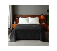 (Pack of 2-Double, Black) 100% Egyptian Cotton Flat Sheet - Soft Hotel Quality Cotton Sheet UK