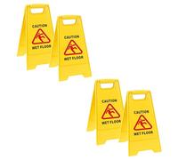 Pack Of 2 Double Sided Bright Yellow ‘A’ Frame Foldable Slippery Wet Floor Safety Warning Sign