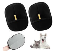 Pack of 2 Double-Sided Cat Grooming Gloves, Static Removal Pet Hair Gloves, Pet Hair Removal Gloves, Reusable Pet Care Gloves, Cleaning and Care