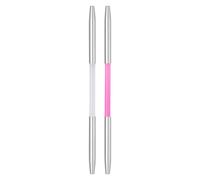 Pack of 2 Double Tip Nail Art Brushes Triangular Grip Transparent Barrel Anti Manicure and Design Nail Art Brush with Anti-Dolly Cap and Triangle Handle