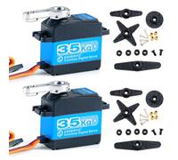Pack of 2 DS3235SG 35KG Coreless Digital Servo, 0.11s/60° & 35kg·cm Torque, IP66 Waterproof, Steel Gear, 180° for 1/8 1/10 RC Car Truck Boat Robot