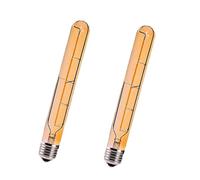Pack of 2 E27 T30-225 LED Edison Vintage Filament Bulbs 4W(40W Halogen Bulb Equivalent) E27 Retro Tuber 400LM Warm White 2700k No Dimmable