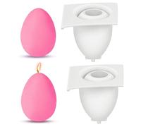 Pack of 2 Easter Egg Silicone Moulds, Egg Mould Silicone Moulds, 3D Casting Mould Easter Egg Candles, Egg Silicone Easter, Easter Egg Candle Moulds, Casting Moulds for DIY Chocolate, Candles, Soap