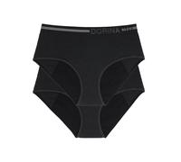 Pack of 2 Eco Moon Midi Period Knickers in Organic Cotton black + black