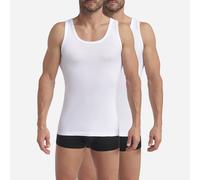 Pack of 2 Ecodim Cotton Vests White