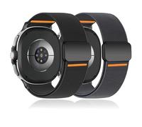 Pack of 2 Elastic Magnetic Wristbands for Samsung Galaxy Watch 8/8 Classic Band 44 mm 40 mm 46 mm Men Women Stretch Nylon Bands Sport Loop Stretchy Replacement Strap for Samsung Watch 8/8 Classic