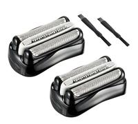 (Pack of 2) Electric Shaver Head for Braun Series 3, 32B Compatible with Braun Series 3 S3 3040s 3000s 3050cc 3010s 3070cc 3080s Blade and Foil Shaver Heads etc (Black, 32B)
