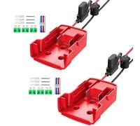Pack of 2 Electric Wheel Adapter 18V Battery Converters 30 A Fuses 12AWG Wire for 18V Project