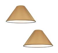 Pack of 2 - Empire Cotton Coolie Lamp Shades for Table Lamps and Pendant Ceiling Lights - 25cm Dia (2, Mocha)