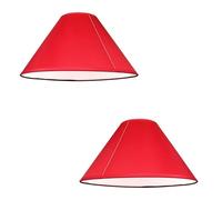 Pack of 2 - Empire Cotton Coolie Lamp Shades for Table Lamps and Pendant Ceiling Lights - 25cm Dia (2, Raspberry)