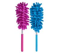Pack of 2 Extendable Duster | Perfect for Cleaning Appliances, Furniture, Walls & Floors | Extends to approx. 75cm for Hard-to-Reach areas | Ideal for Home & Office use | Blue & Purple