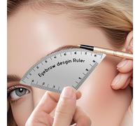 Pack of 2 Eyebrow Ruler Reusable Permanent Makeup Eyebrow Ruler Sticker Positioned for Eyebrow Stencil