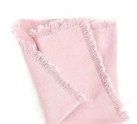 Pack of 2 Fabric Napkins 43 cm x 43 cm, Reusable Table Napkins with Fringes, Soft and Comfortable Napkins Fabric, Table Decoration for Cafe, Restaurant, Wedding, Christening, Communion, Dinner, Pink