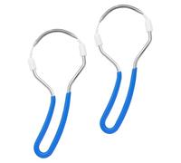 Pack of 2 Facial Epilator, Manual Portable Plastic Epilator, Feather Threading Epilator for Upper Lip Chin Cheeks, Blue