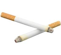 Pack of 2 Fake Lit Cigarettes - Realistic Look, Trick Joke Props, Blow Smoke Effect, Prank & Gag Gift for Party, Stage & April Fools
