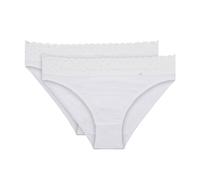 Dim Women's Midi Cotton Feminine Brief x2 White L