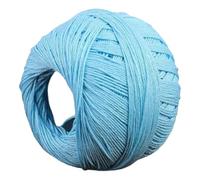 Pack of 2 Fillet Crochet Yarn, Cotton Thickness 6 Mercerised Yarn, Thin Crochet Yarn (Sky Blue)
