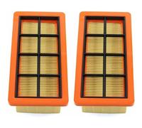 Pack Of 2 Flat Pleated Filters For Kärcher Ad2, Ad3, Ad4 Premium, Ad 3.000 And Ad 3.200 Ash Vacuums