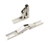 Pack of 2 Flat Spring Folding Hinges Replacement 90 Degree Self-Lock Folding Hinges for Table Chair Extension Table Leg Holders