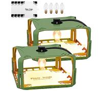 Pack of 2 Flea Light Trap, Flea Light Trap, Fly Killer Flea Trap, Flea and Bed Bug Trap with Stickers and Bulbs, Sticky Bed Bug Trap Flea Traps for Home, Bedroom, Kitchen