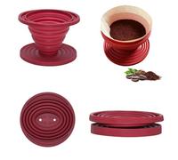 Pack of 2 Foldable Coffee Droppers, Portable Coffee Filter Holder, Outdoor Coffee Filter Cone, Silicone Coffee Dripper Portable, Coffee Filter Silicone, Coffee Filter Foldable Silicone, for Home,