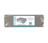 Pack Of 2 Foldable Storage Bag| Clear Window Zipped Reinforced Handles| Ideal For Storing Clothing, Bedding Cupboards & Under Bed Storage Organizer Bag (Grey)