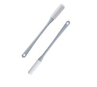 Pack of 2 Foot Brush, Toe Brush with Long Handle, Toe Split Cleaning Brush, Foot Scrubber for Shower, Toe Gap Cleaning Brush, Foot Scrubber, Foot Brush for Seniors (1 Piece, Grey)