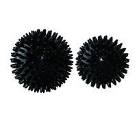 Pack of 2 Foot Massage Ball, Hard Spiky Massage Ball, Trigger Point Massager Balls (Black)