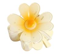 Pack of 2 Four Leaf Clover Hair Clips Women, Hawaiian Claw Clip, Non-Slip Hair Clip, Hair Jaw Clips, Strong Hold, Claw Clips, Hair Styling Accessories, Party, Beach, Pool, Holiday, Yellow