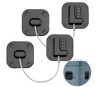 Pack of 2 Fridge Lock with Code, No Drilling, Self-Adhesive Drawers, Child Lock, Cabinet Lock, Fridge Lock for Children Under 5 Years, Suitable for Refrigerators (with Password)