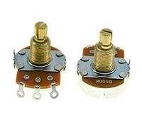 Pack of 2 Full Size Alpha Guitar Bass Pots Potentiometer with 19.5mm Brass Shaft Guitar Linear Pot B500K