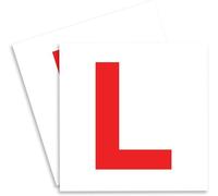 Pack of 2 Fully Magnetic L Plates for Cars & Motorcycle - Red and Green Learner Driver Signs for New Drivers - Extra Strong, Thick, Weatherproof & Paint-Safe