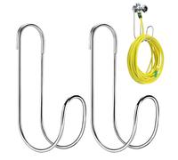 Pack of 2 Garden Hose Hanging Stainless Steel Hose Holder Wall Garage Hooks Large J Garage Hooks Metal for Attaching to the Garden for Power Tools Bicycle Ladder Rope Hose