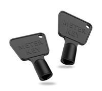 Pack of 2 Gas Meter Box Key - Triangular Black Plastic Utility Key for Gas, Water & Electric Meter Cabinets, Universal Cabinet Access Key, Durable & Lightweight