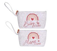 Pack of 2 Gifts for Expectant Mothers Pregnant Women, Hospital Bag Birth Made of Felt with Zip, Mama Kram Baby Bag Pregnancy Newborn for Birth New Baby Shower