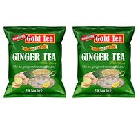 (Pack of 2) Gold Tea Instant Ginger Tea with Honey 360g (20 Sachets)