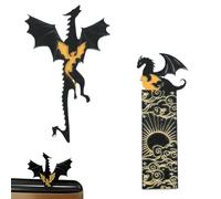 Pack of 2 Golden Forth Wing Bookmarks, Fourth Wing Bookmarks, Dragon Design Acrylic Merch, Book Merch, Bookend Dragon, Double-Sided Pattern for Book Lovers, Bookshelf Decor, Gifts, Youth